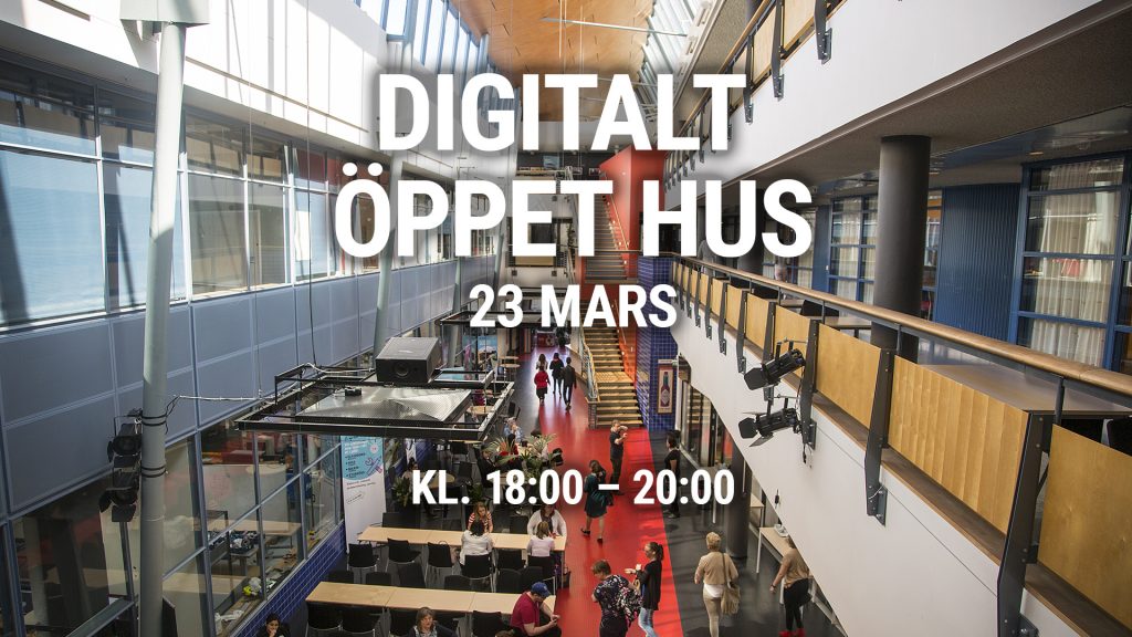 Digitalt Öppet Hus på Xenter Yrkeshögskola i Tumba den 23:e mars